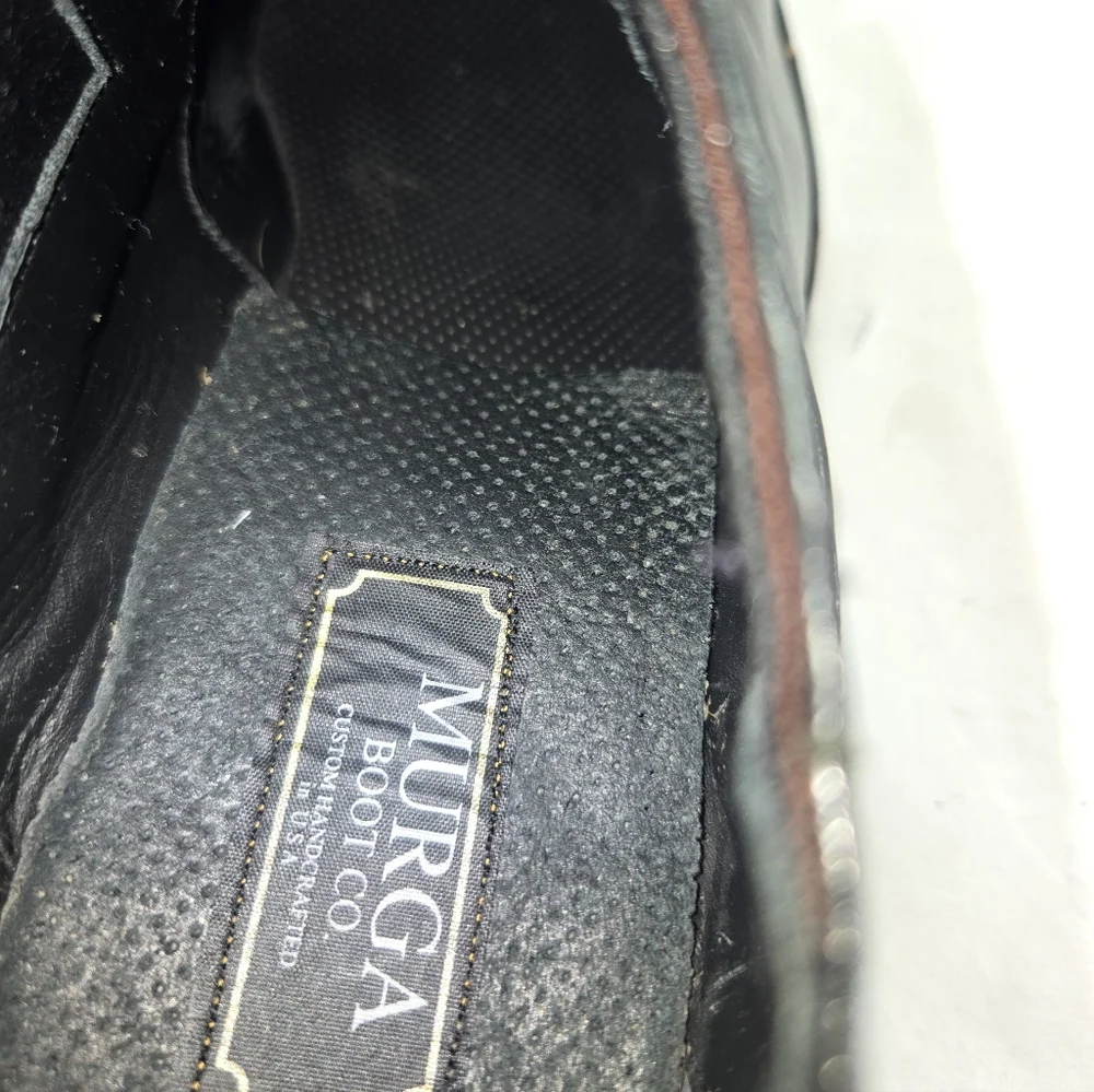 Tony Murga Size 11D Black Leather Custom Handmade Ankle Boots